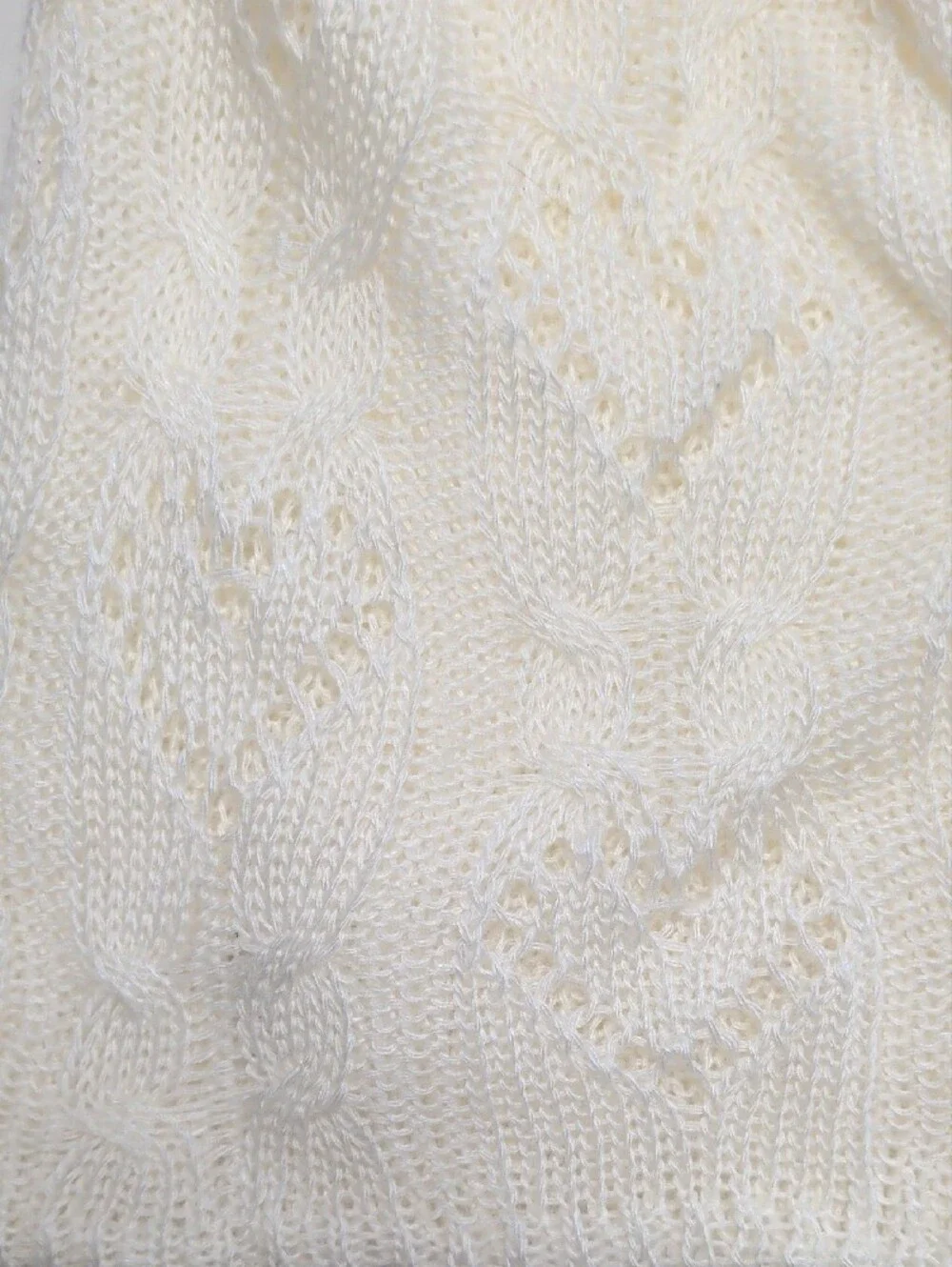 Claire's Cream White Knit Slouch Beanie